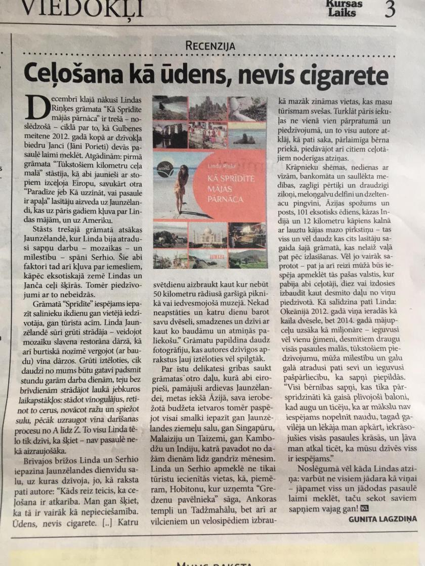 Kā Sprīdīte mājās pārnāca